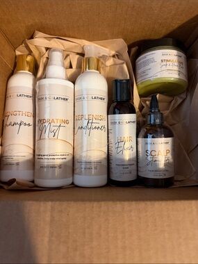 Bask & Lather Cream Hair Treatment & Mask Set